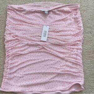 New AFRM afrm Pink Ruched Women's Skirt xl